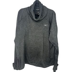 Nike Dri-Fit Running Cowl Neck Pullover Women's Plus Size 3X Gray Athleisure